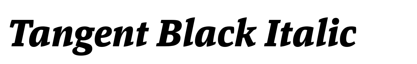 Tangent Black Italic